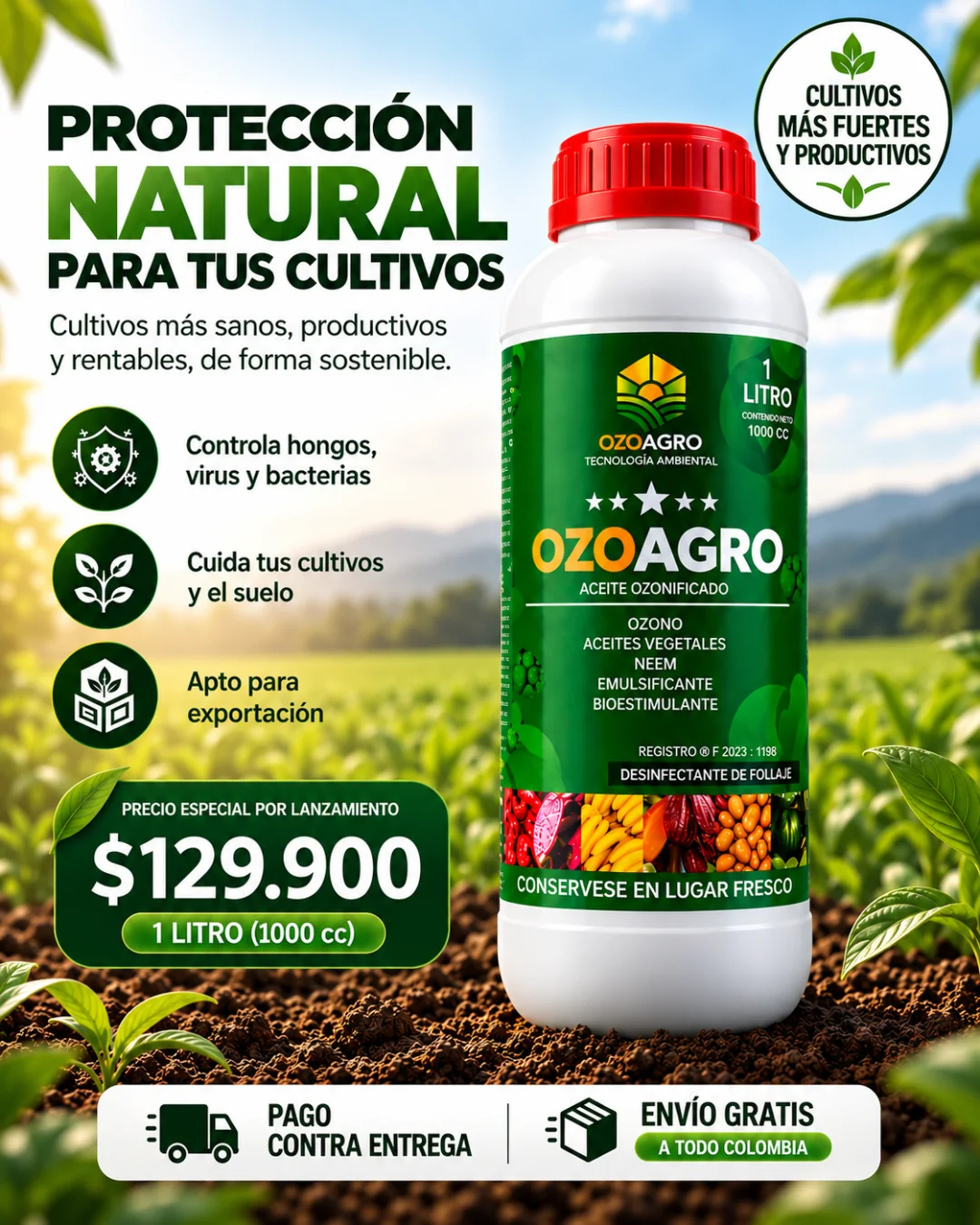 Aceite OZOAGRO — protección natural para tus cultivos